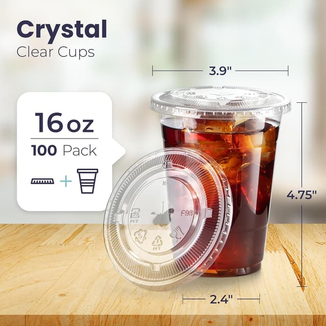 Thumbnail 1 de Fit Meal Prep 16 oz clear cups