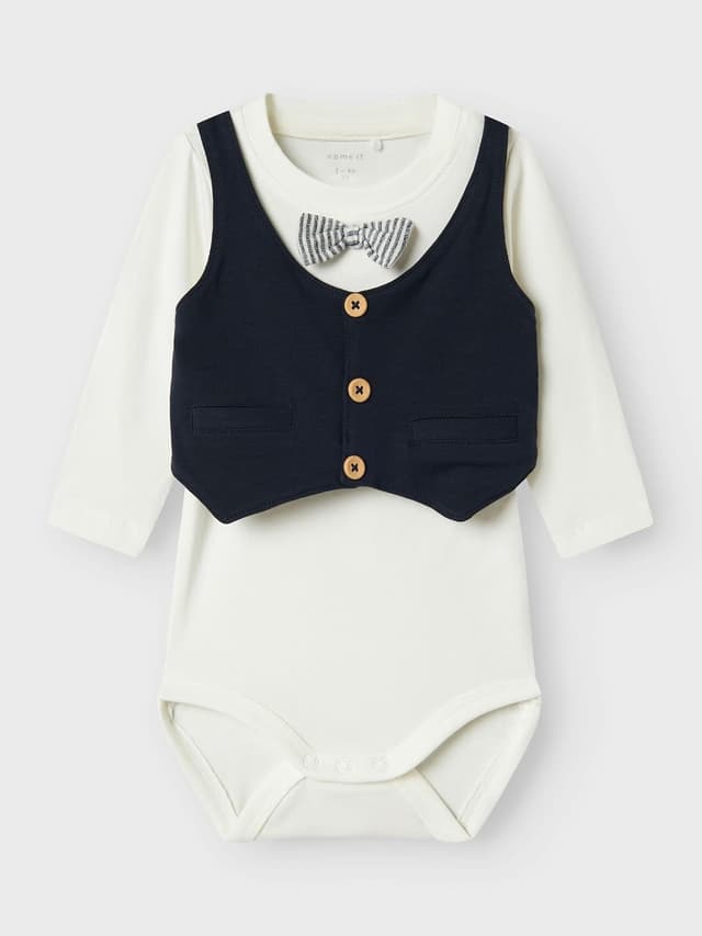 Detalle de NAME IT Baby Jungen Nbmadam Langarm-Body-Set als Nachtwäsche (2er-Pack)