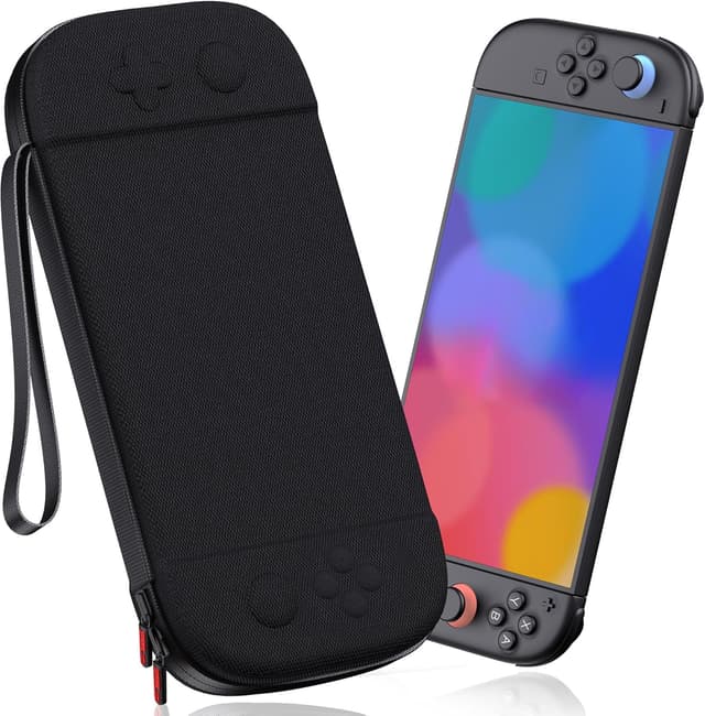 Detalle de STARTRC GAMES Slim Tasche für Nintendo Switch 2 (2025) – Reise-Hartschalenkoffer für 12 Spielekassetten