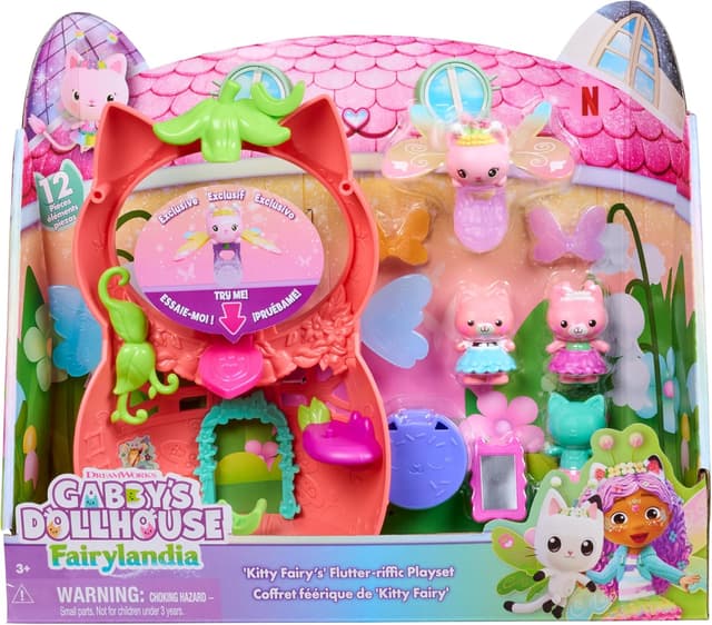 Detalle de Gabby's Dollhouse Kitty Fairy playset 12 pieces