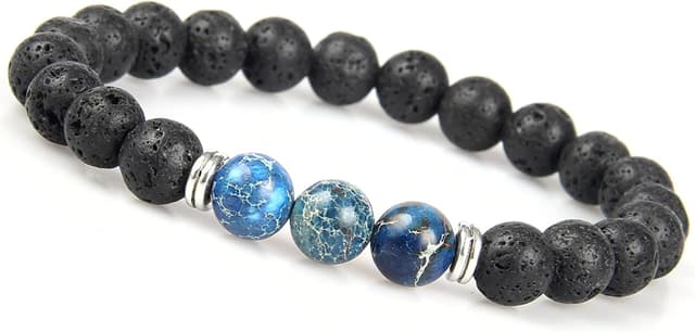 Thumbnail 6 de Bracelet GD GOOD.designs EST. 2015 perles de chakra en pierre de lave pour hommes et unisex