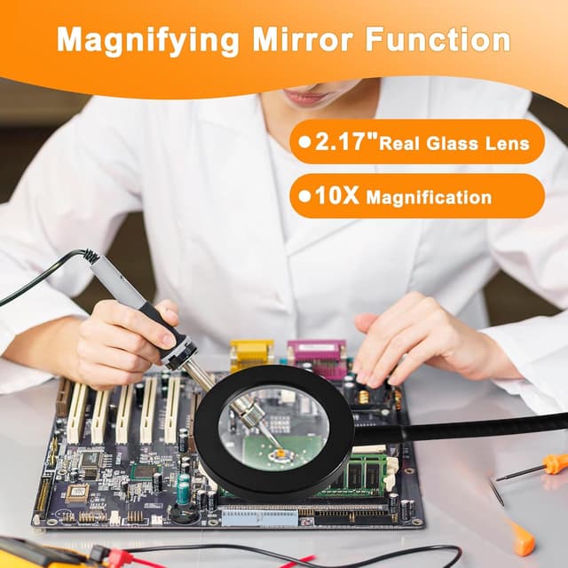 Thumbnail 2 de 10X Magnifying Glass with Light and Timer