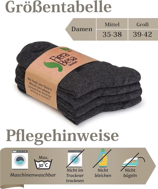 Detalle de Fiera Besa Diabetikersocken für Damen ohne Gummibund