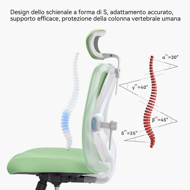 Thumbnail 6 de SIHOO M18 sedia ergonomica da ufficio con poggiatesta e supporto lombare
