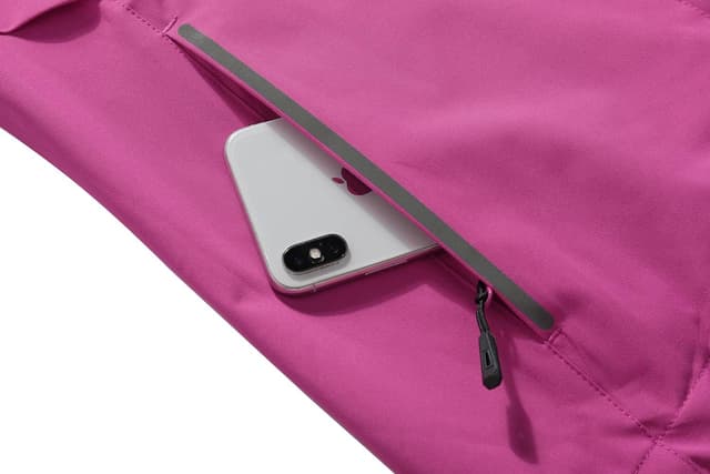 Detalle de MOERDENG Women’s Waterproof Rain Jacket Lightweight Raincoat (Hooded Softshell Windbreaker)