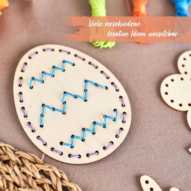 Thumbnail 3 de Papierdrachen DIY-Fädelset aus Holz für Ostern