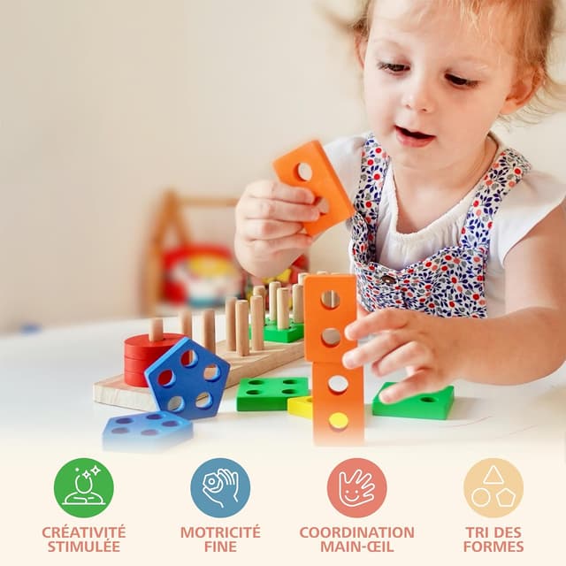 Detalle 2 de Sweety Fox Jeux Montessori 20 pièces pour 1 an