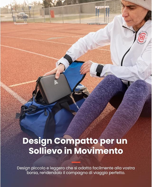 Detalle 2 de BOB AND BRAD Q2 Pro pistola massaggio muscolare con testina caldo/freddo, ricarica USB-C e motore brushless