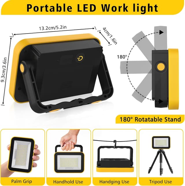 Thumbnail 5 de NATPOW LED Work Light 2-Pack 5‑Mode