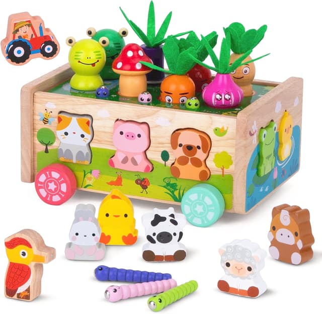 Imagen de KMTJT Montessori Wooden Shape Sorting Toy for 1 Year en OfertitasTOP