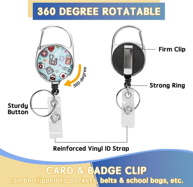 Detalle de ID Badge Holder Retractable Reel 23 inch