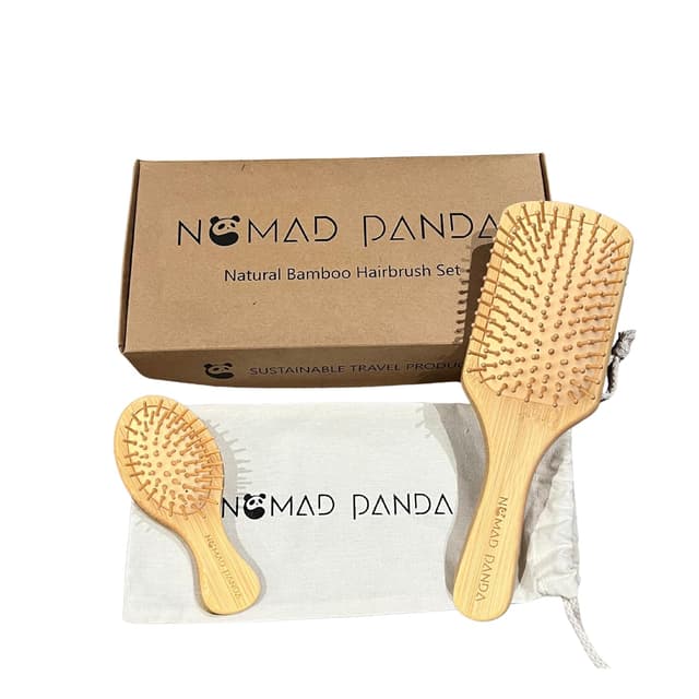 Detalle 2 de NomadPanda Natürliche Bambus-Haarbürsten-Set