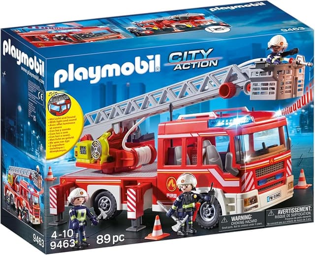 Detalle de PLAYMOBIL 9463 Camión de Bomberos 39x13x17 cm 🚒