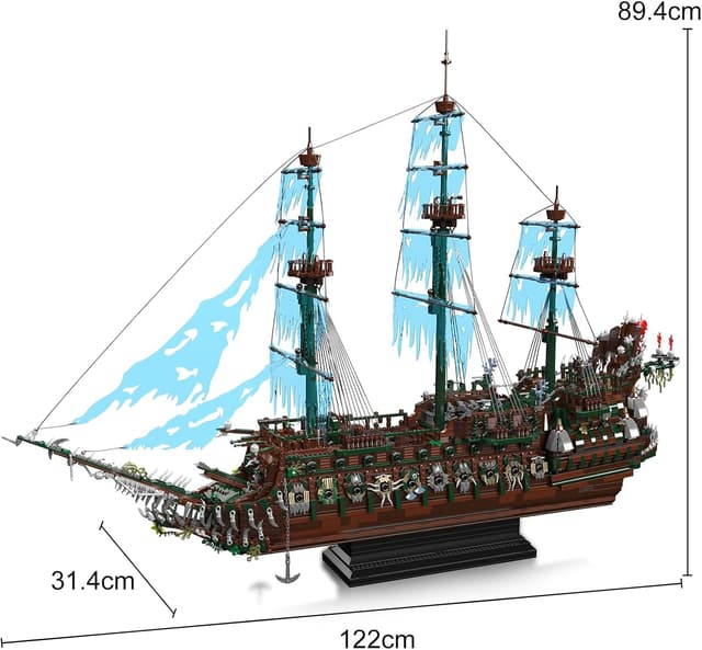 Thumbnail 4 de Mould King 13218 Fliegender Holländer Geisterpiratenschiff-Modell 6849 Teile