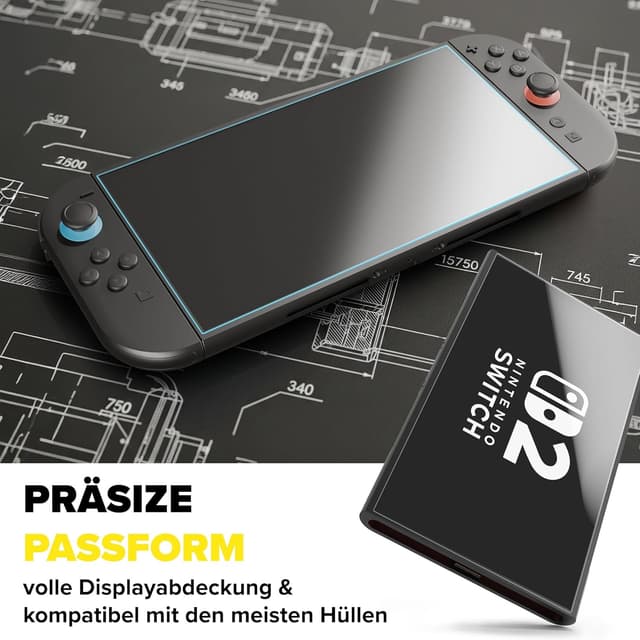 Thumbnail 5 de FlexiSchutz Glas Displayschutz für Nintendo Switch 2 2 Stück