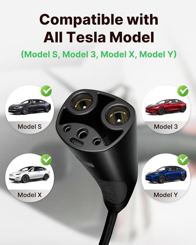 Detalle de Autel Level 2 Home Smart EV Charger (NACS) with 25-Foot Cable — Up to 50Amp, Hardwired 240V