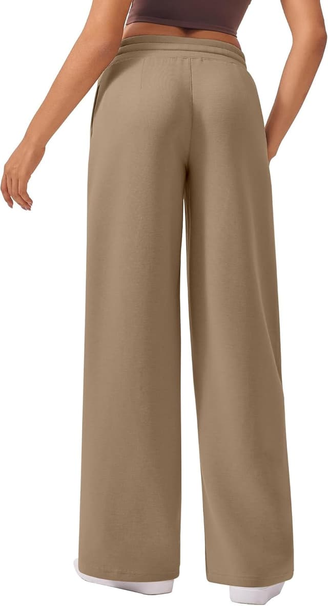 Detalle de PINSPARK pantaloni da jogging da donna a vita alta con gamba larga e cordoncino regolabile