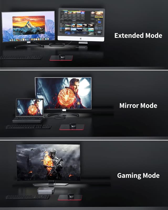 Detalle 2 de Silkland USB-C to DisplayPort 1.4 Cable (8K 60Hz, 4K/2K up to 240Hz) Thunderbolt 4/3 to DP