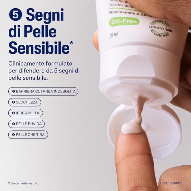 Detalle de Cetaphil Crema Idratante Viso Giorno SPF30 con niacinamide ed estratto di cicoria