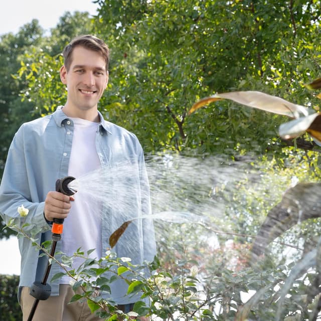 Thumbnail 6 de Giraffe Tools wandmontierte Schlauchbox 30 m + 2 m, automatischer Gartenschlauch-Aufroller 180° mit 7 Musterdüsen