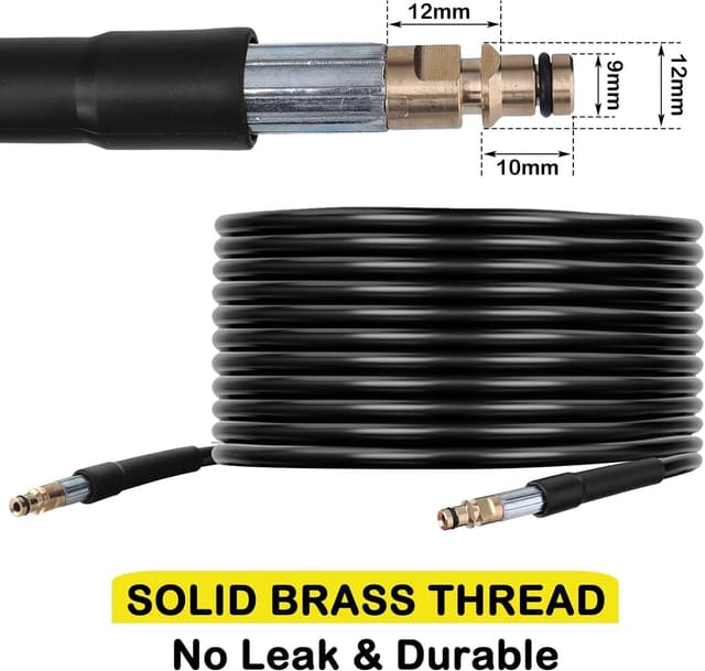 Detalle 2 de 10M Replacement Pressure Washer Hose for Kärcher K Series (K2–K7) with Click Type Quick Connector