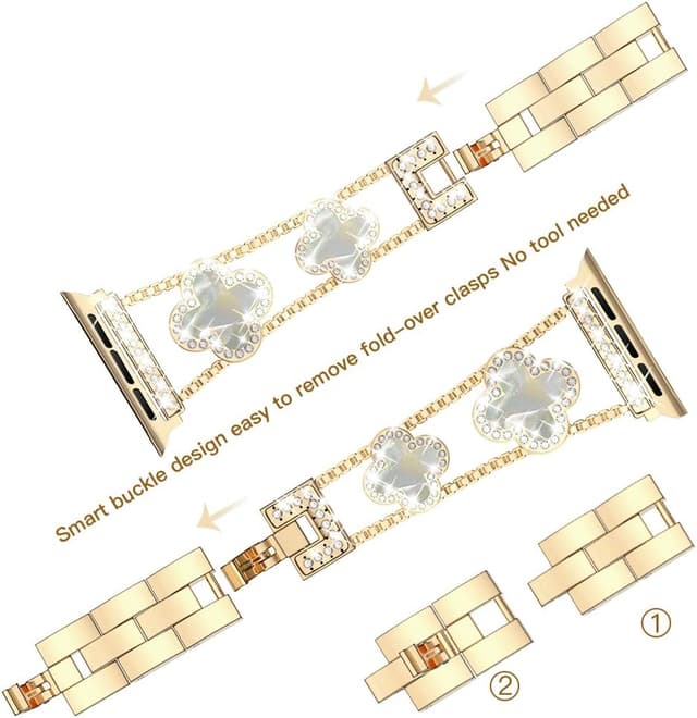 Thumbnail 4 de Musk-MSKR Diamond Apple Watch band 5.3-7.5 in