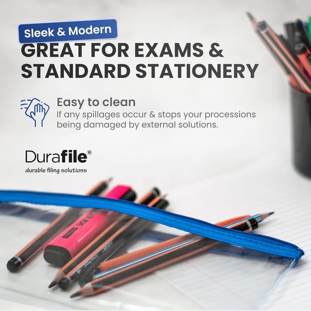 Detalle de Clear Durafile pencil case pack of 12