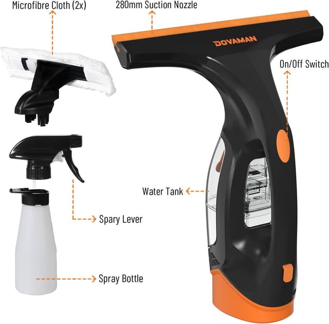 Detalle 2 de DOVAMAN WC01A cordless window vacuum 2000 Pa