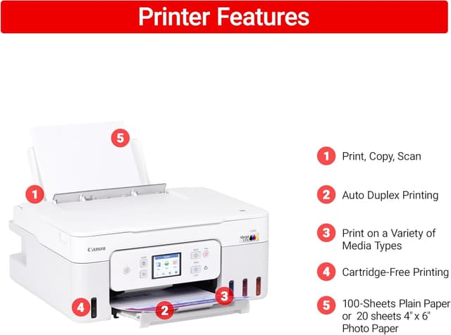 Detalle 2 de Canon Megatank G3290 wireless printer 2.7" touchscreen