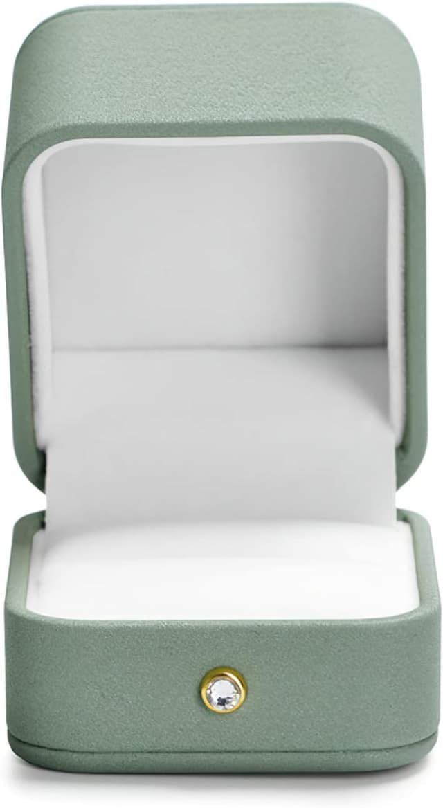 Thumbnail 3 de Papten Caja para Anillos y Joyas de Boda 💍 Verde