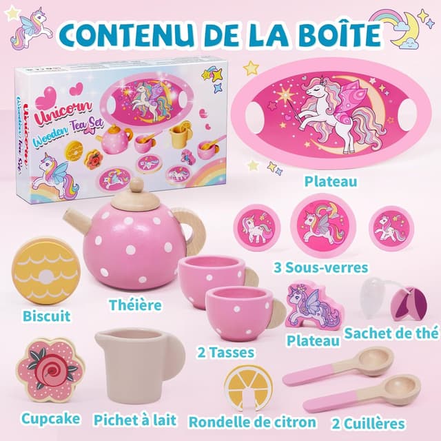 Thumbnail 1 de Licorne Services à Thé en Bois pour 2–6 ans