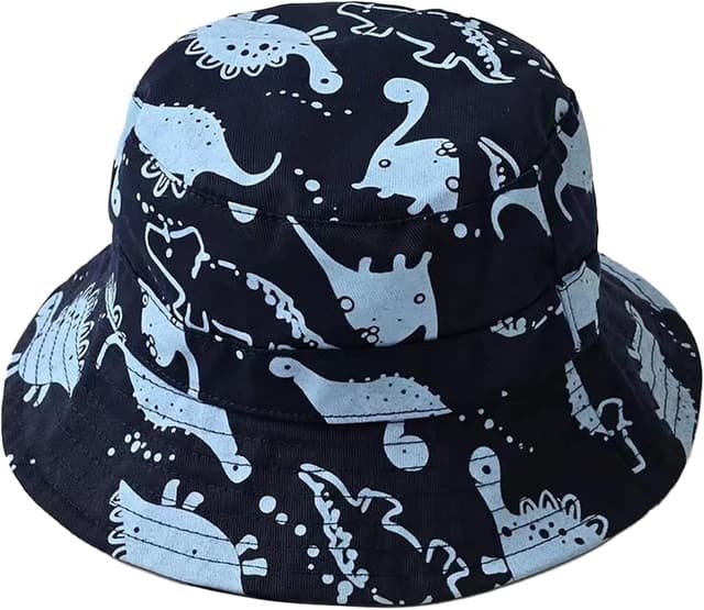Detalle de Malaxlx Kids Bucket Sun Hat with Wide Brim, Adjustable Chin Strap and UPF 50+ (Cute Print)