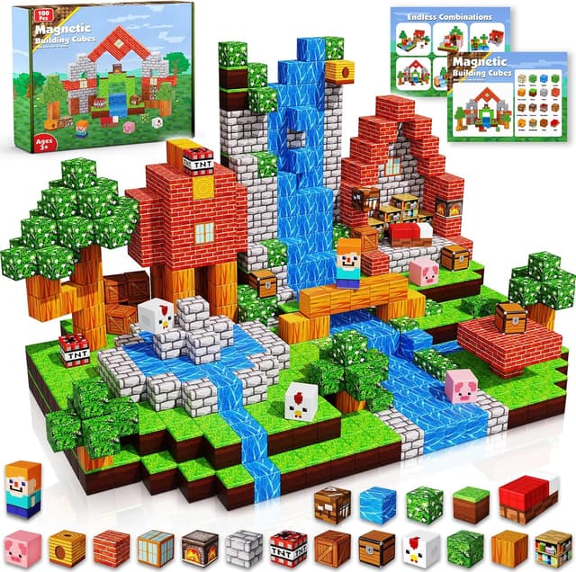 Detalle de Goody King Magnetic Blocks 100PCS magnetic building set 🧩