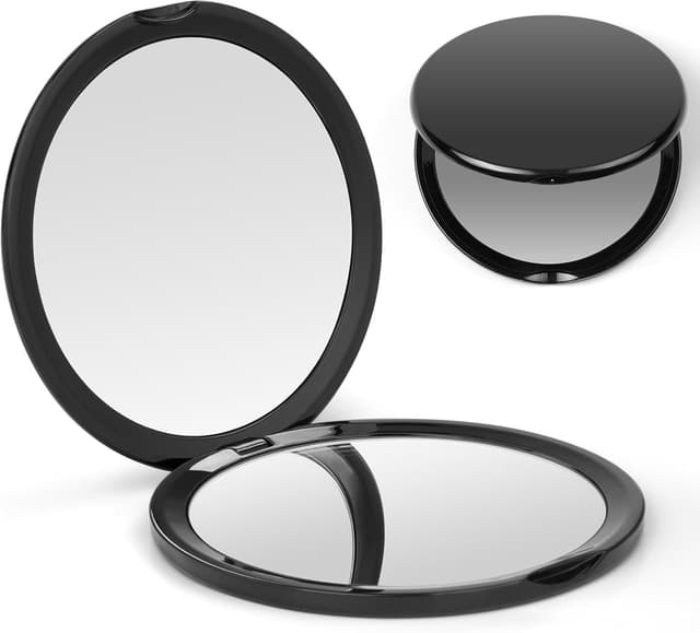 Detalle de OSDUE Specchio da Viaggio Portatile bifacciale con ingrandimento (10 cm, 2 lati)