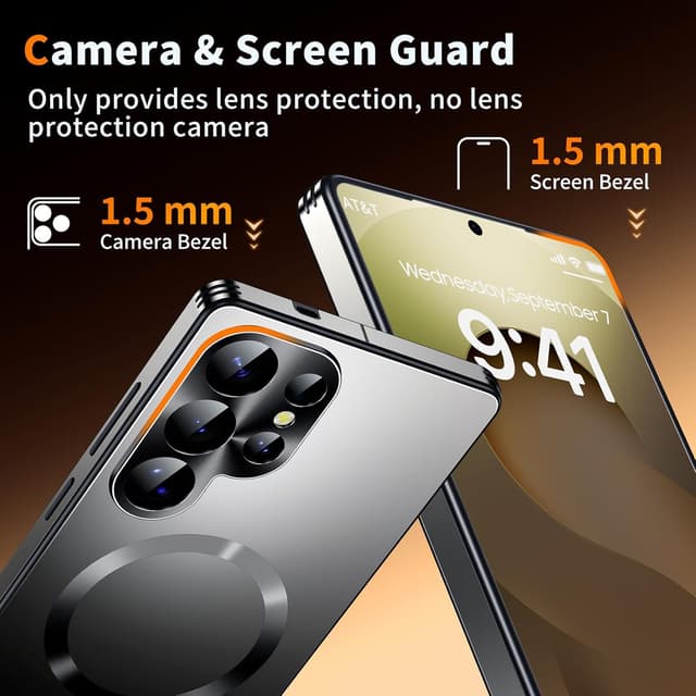 Detalle de for Samsung Galaxy S25 Ultra Case — Heavy-Duty Slim MagSafe Protection (Black)