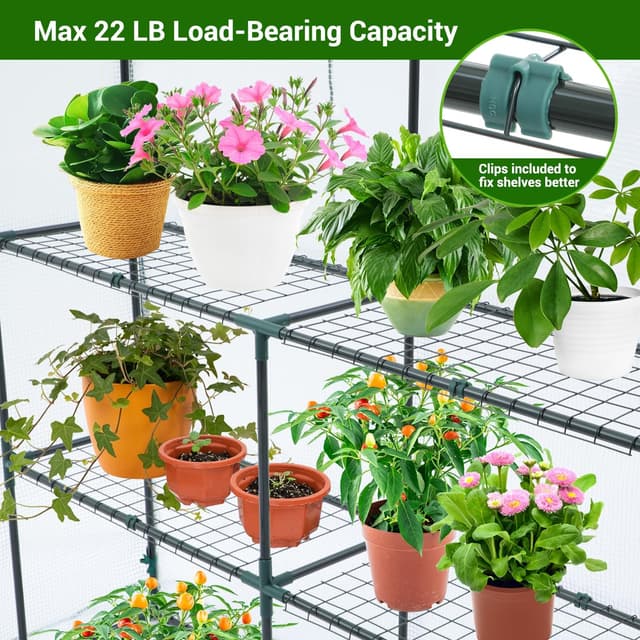 Thumbnail 5 de Ohuhu Serra da Giardino 145x145x195 cm con 12 ripiani