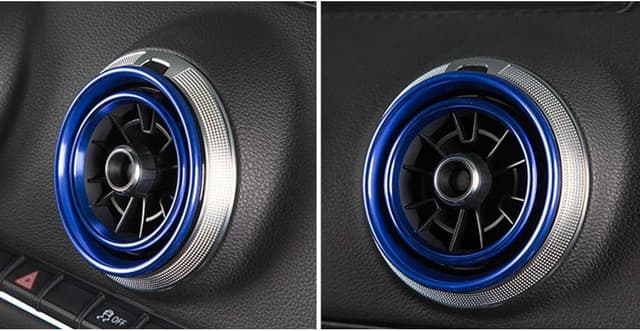 Detalle de NewTH 4pc Aluminium Alloy Air Vent Outlet Ring Covers for Audi A3/S3 (2013-2016) & Q2 (2017+) in Blue