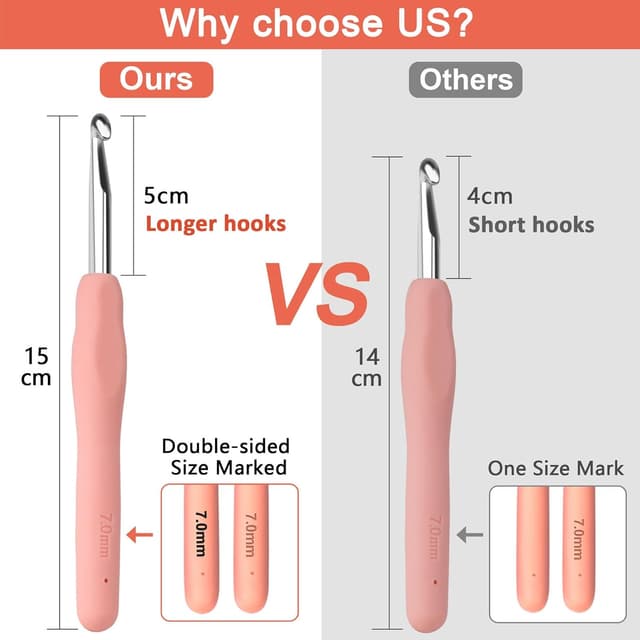 Thumbnail 4 de Häkelnadel Set 14 Stück Ergonomisch 2–10 mm