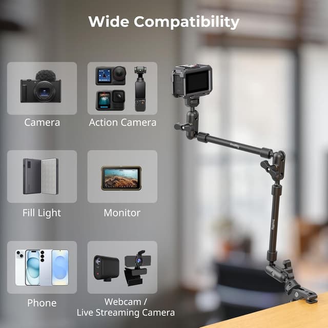 Thumbnail 3 de SMALLRIG 22" Magic Arm 4766 desk camera mount