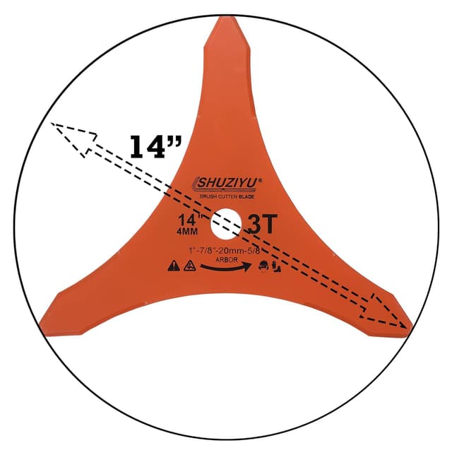 Detalle 2 de LSHUZIYU 355mm Brush Cutter Blade 3T