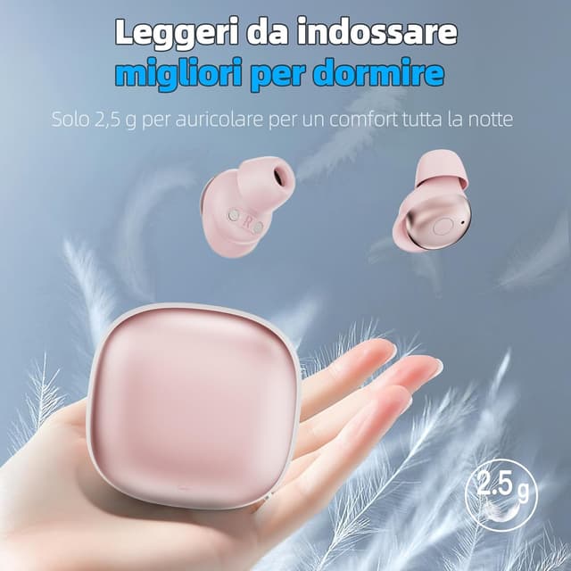 Thumbnail 6 de ZOVIMAX Cuffie Bluetooth per dormire sul fianco con modalità sonno doppia, 40 ore, IPX7 e display LED