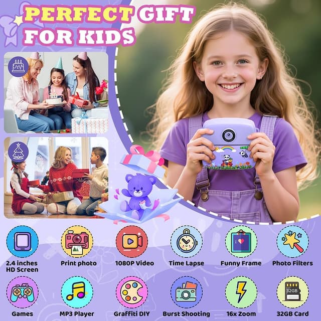 Thumbnail 1 de CNAPXAIA Appareil Photo Enfants 32GB