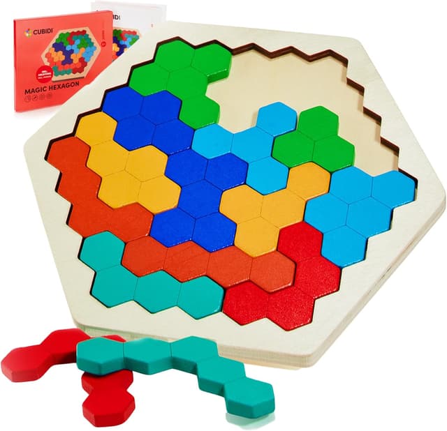 Imagen de CUBIDI Original Magic Hexagon juego de madera en OfertitasTOP