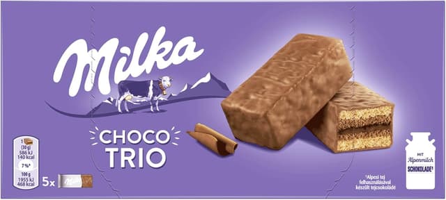 Detalle de Milka Choco Trio: Bizcocho de Cacao y Chocolate 🍫