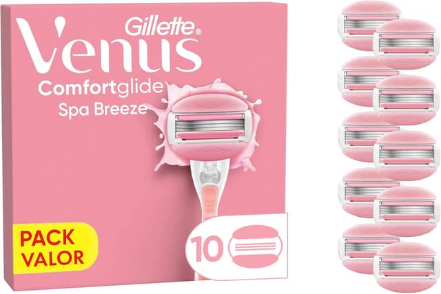 Imagen de Venus Gillette Comfortglide Spa Breeze, Pack de 10 cuchillas🪒 en OfertitasTOP