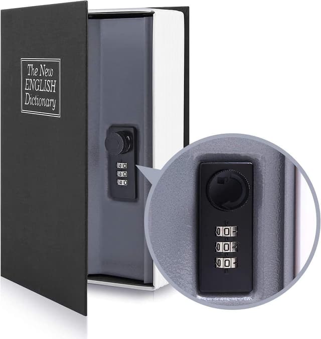 Imagen de Ohuhu Book Safe with 3‑digit Lock 24.1cm en OfertitasTOP