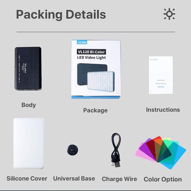 Thumbnail 6 de VIJIM VL120 LED Panel Light with 3100mAh Rechargeable Battery (bi-colour 3200–6500K)