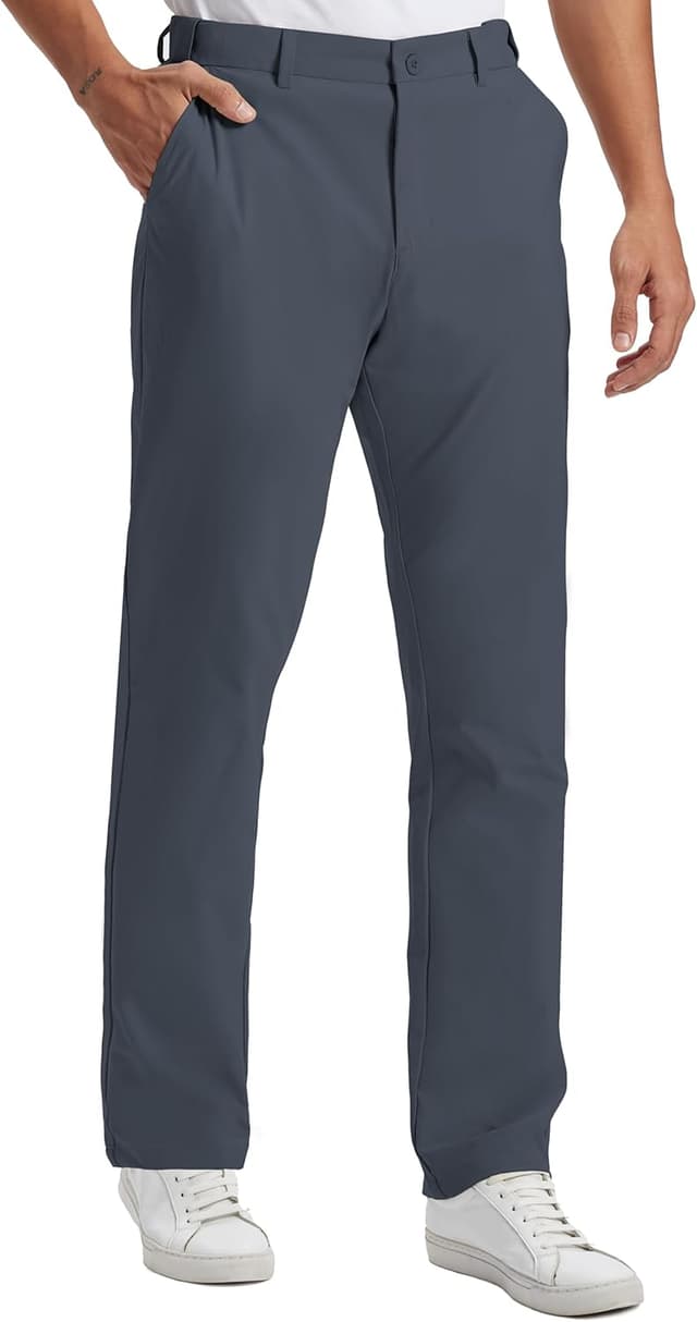 Detalle de Lightweight Quick-Dry Anti-Slip Men’s Golf Pants with Stretch & 4 Pockets (30/32/34) Mens Work Dress Slacks