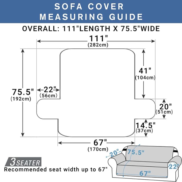 Thumbnail 5 de XINEAGE Copridivano 3 posti impermeabile grigio scuro 🛋
