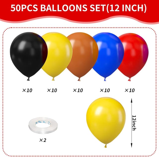 Detalle de Race Car Balloons (50 pcs) 12-inch latex balloons for race car party décor